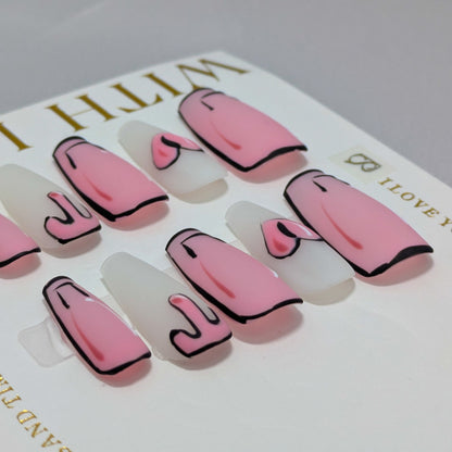 Cartoon Love - Press on Nails