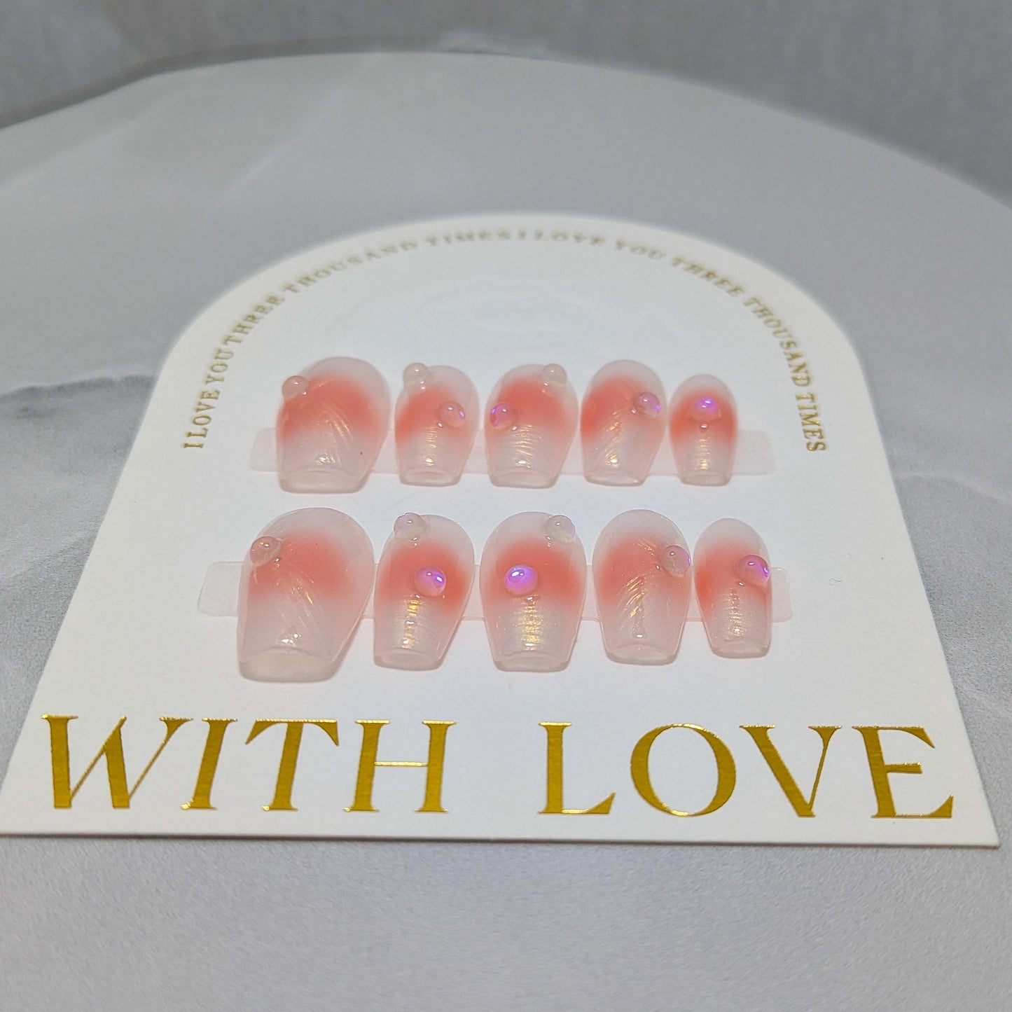 Golden Flowers - Press on Nails