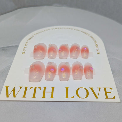 Golden Flowers - Press on Nails