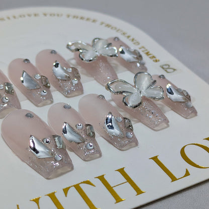 White Butterfly - Press on Nails